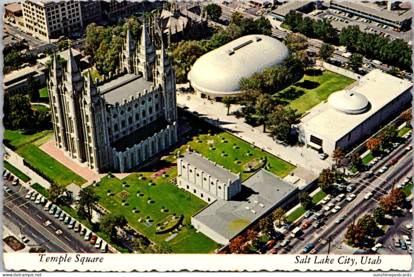 Utah Salt Lake City Temple Square Aerial View 1973 - Salt Lake City