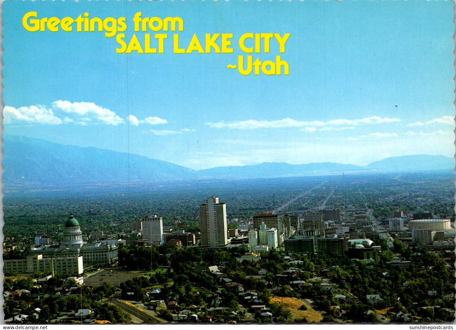 Utah Salt Lake City Greetings With View Looking South - Salt Lake City
