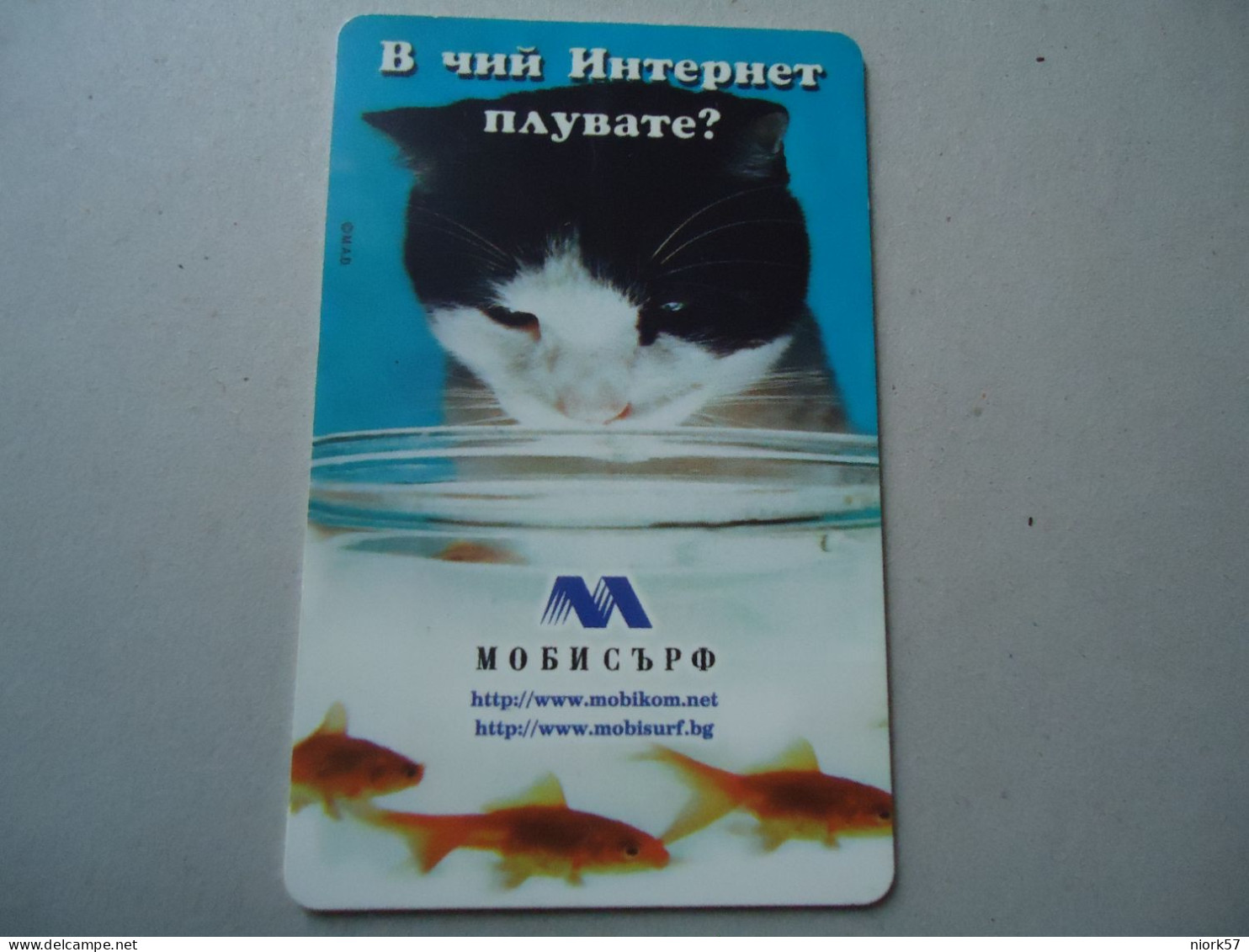 BULGARIA USED CARDS  CAT CATS    FISHES - Cats