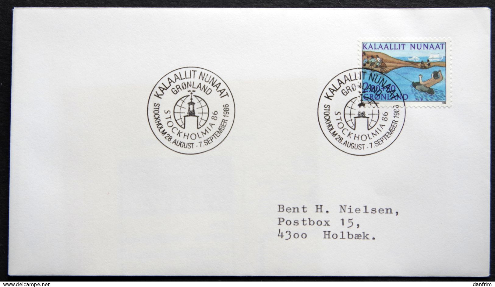 Greenland 1986 SPECIAL POSTMARKS. STOCKHOLMIA 86.    ( Lot 891) - Briefe U. Dokumente