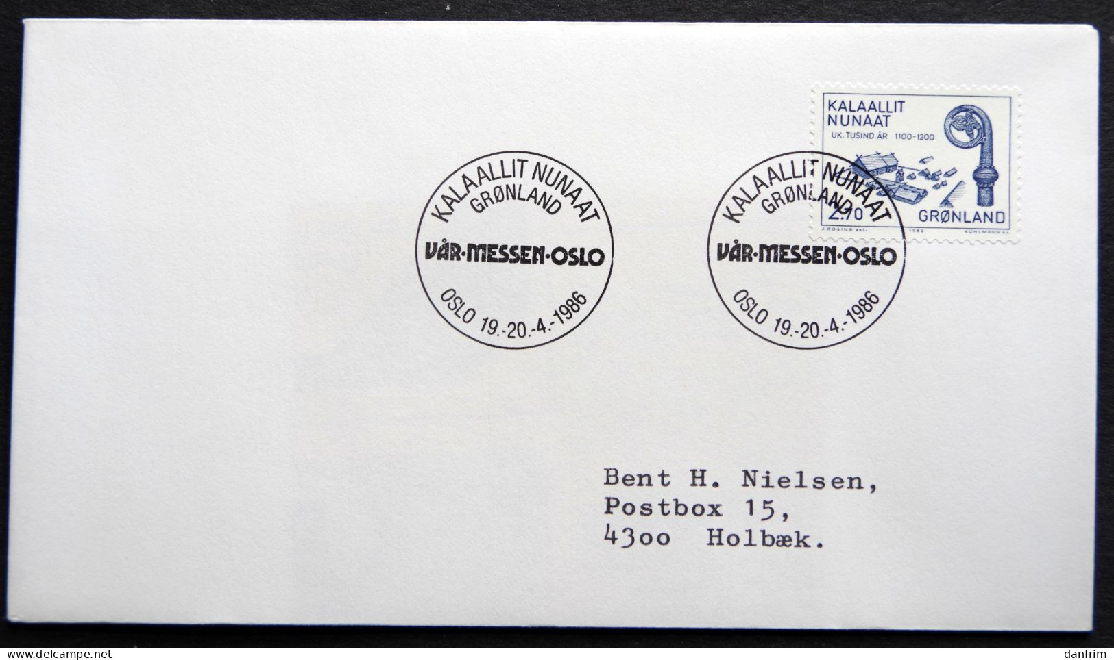 Greenland 1986 SPECIAL POSTMARKS. VÅR-MESSEN OSLO 19-20-4 1986  ( Lot 891) - Storia Postale