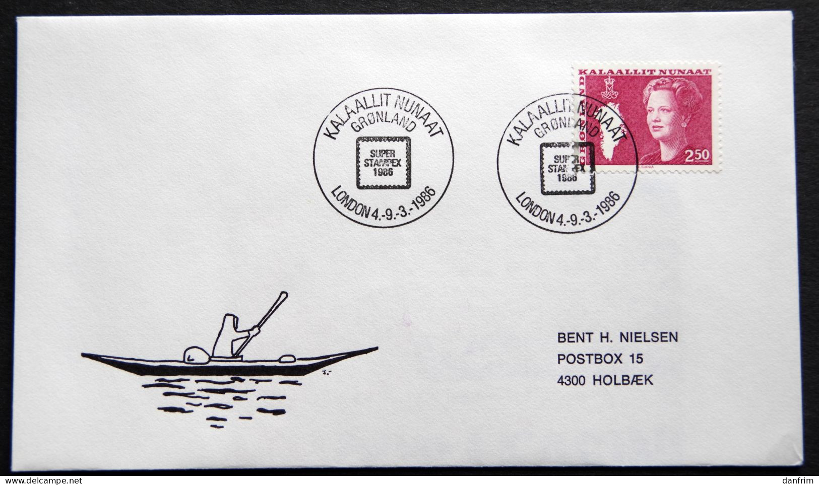 Greenland 1986 SPECIAL POSTMARKS.  SUPER STAMPEX 4-9-3 -1986  ( Lot 808) - Brieven En Documenten