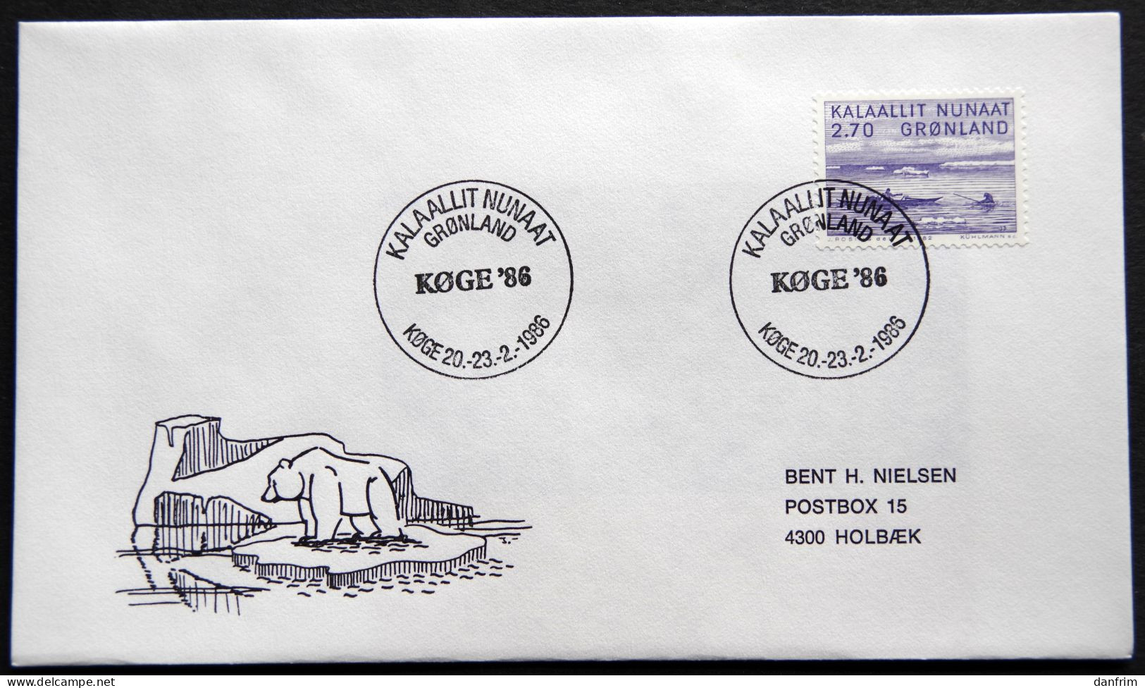 Greenland 1986 SPECIAL POSTMARKS. KØGE'86 20-23-2 -1986  ( Lot 603) - Brieven En Documenten