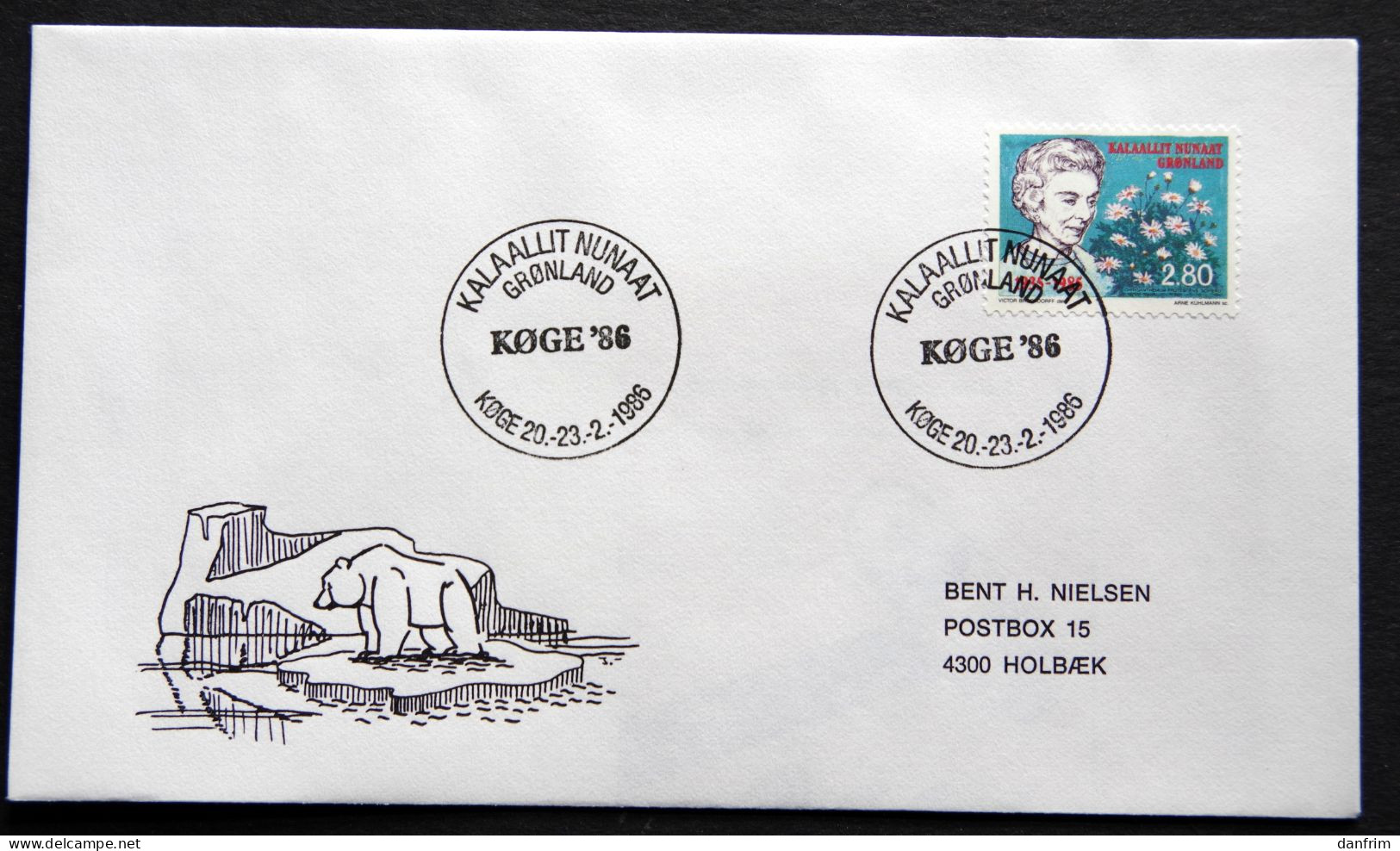 Greenland 1986 SPECIAL POSTMARKS. KØGE'86 20-23-2 -1986  ( Lot 907) - Lettres & Documents