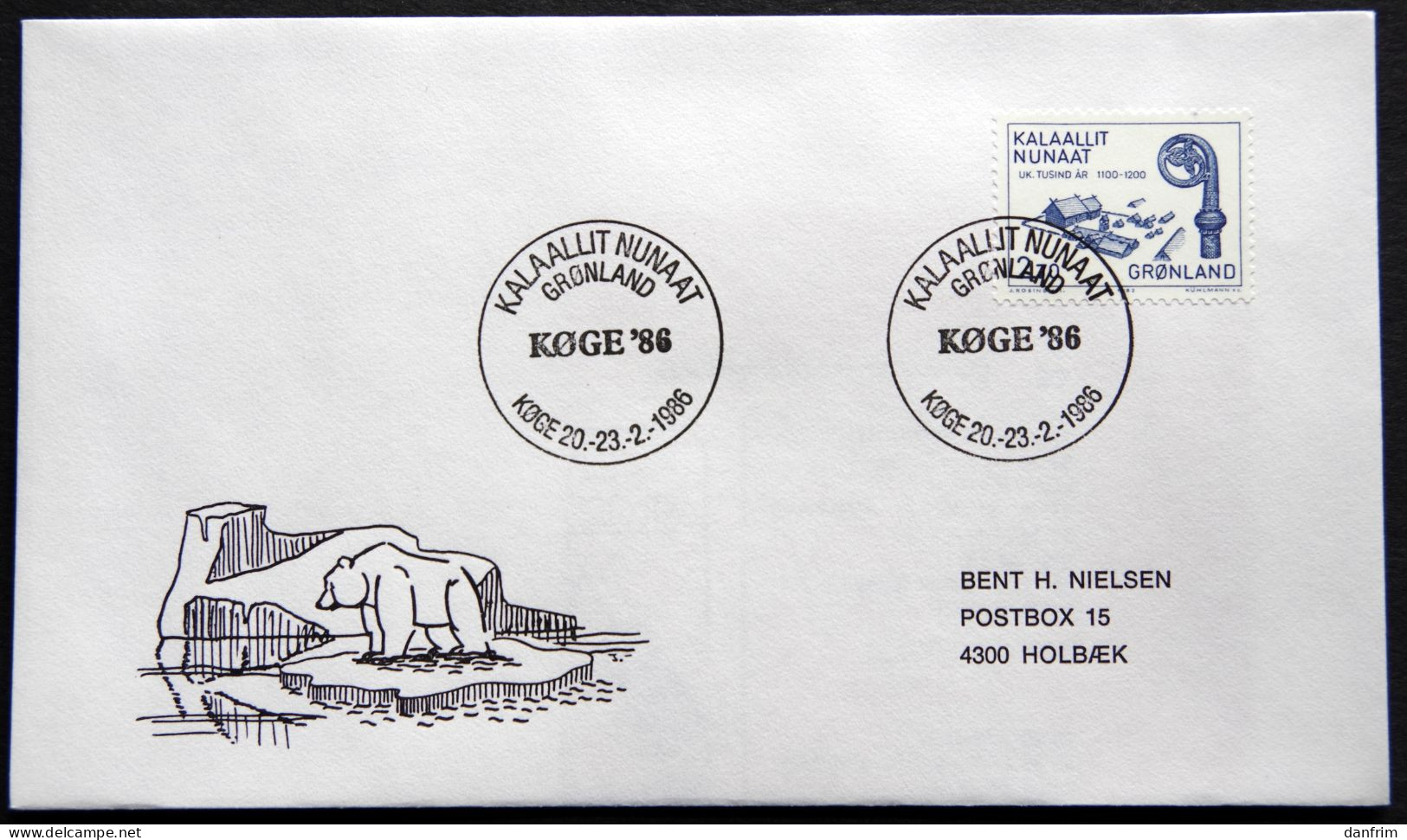 Greenland 1986 SPECIAL POSTMARKS. KØGE'86 20-23-2 -1986  ( Lot 907) - Covers & Documents