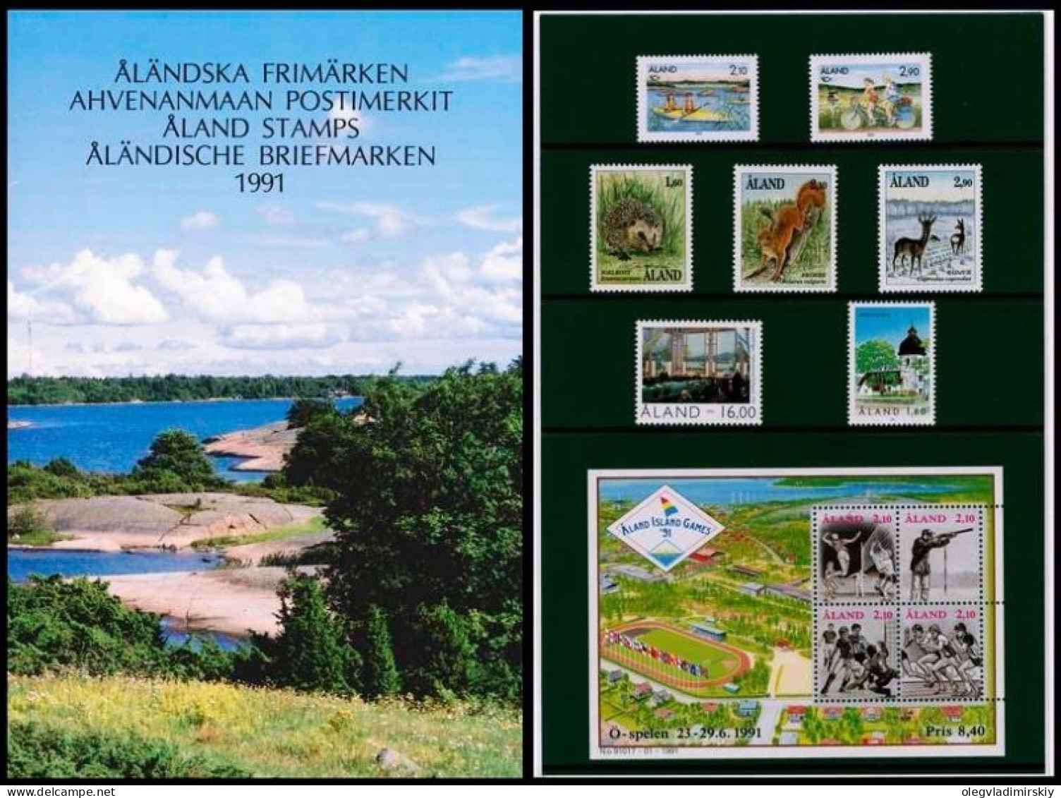 Aland Åland Finland 1991 Year Set Mint - Full Years