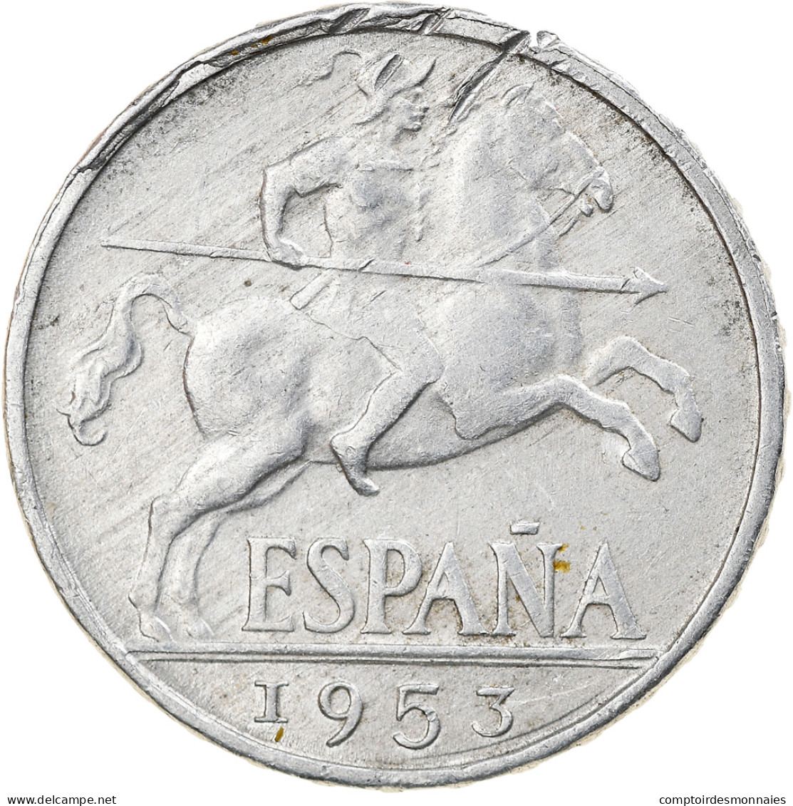 Monnaie, Espagne, 10 Centimos, 1953, SUP, Aluminium, KM:766 - 10 Centiemen