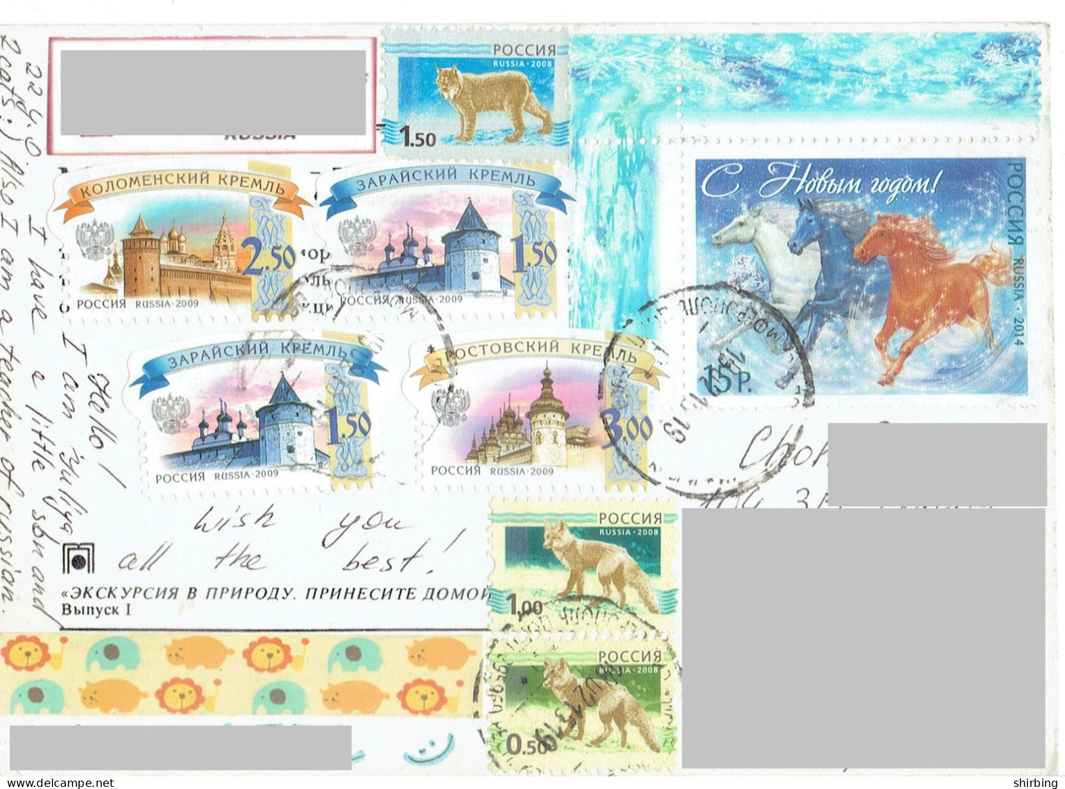 C10 :Russia - Running Horses Stamp Used On Postcard - Covers & Documents
