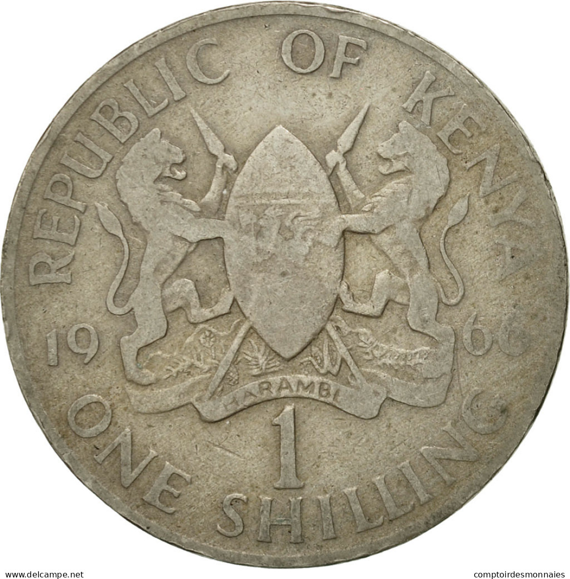 Monnaie, Kenya, Shilling, 1966, TB+, Copper-nickel, KM:5 - Kenia