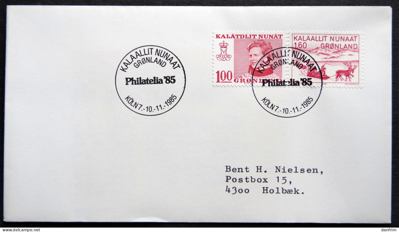 Greenland 1985 SPECIAL POSTMARKS.  PHILATELIA 85. KØLN 7-10-11 ( Lot 908) - Storia Postale