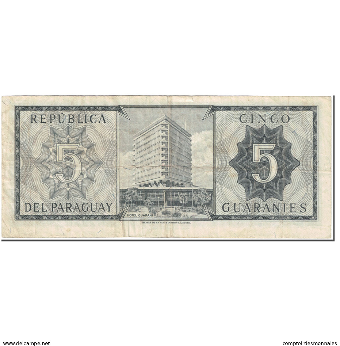 Billet, Paraguay, 5 Guaranies, 1963, Undated (1963), KM:195b, TB - Paraguay
