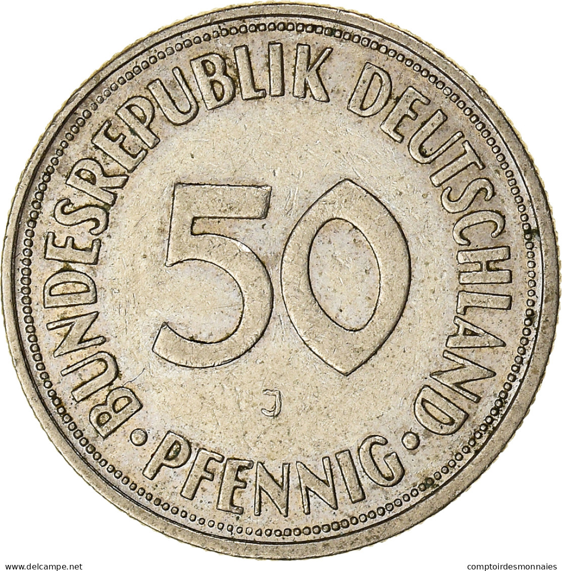 Monnaie, République Fédérale Allemande, 50 Pfennig, 1950, Hamburg, TB+ - 50 Pfennig