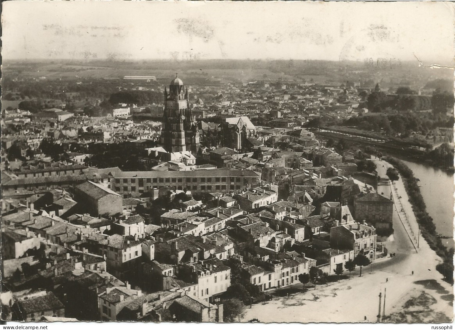 ESPERANTO -  POSTALLY CANCELLED VIGNETTE "APPRENEZ L'ESPERANTO" ON PC {VIEW OF SAINTES) TO BELGIUM - 1950 - Esperanto