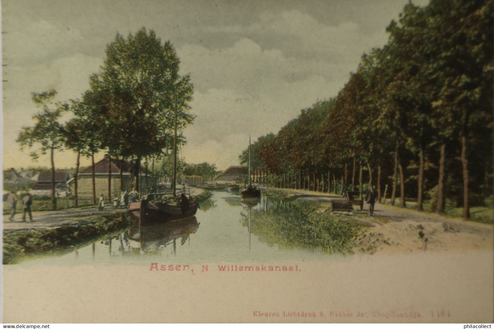 Assen (Dr.) N. Willemskanaal (kleur) Ca 1900 - Assen