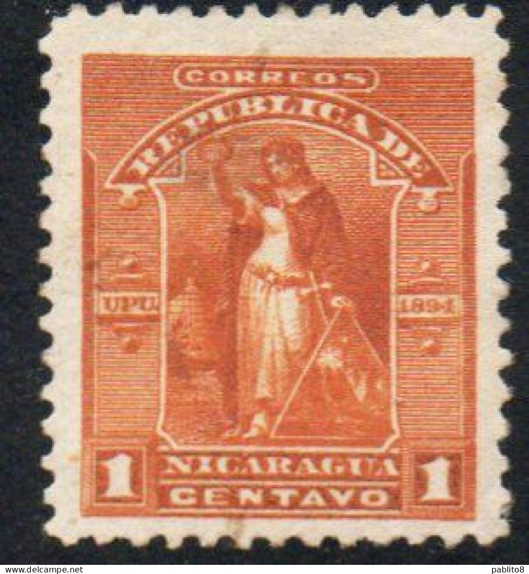 NICARAGUA 1894 VICTORY 1c MH - Nicaragua