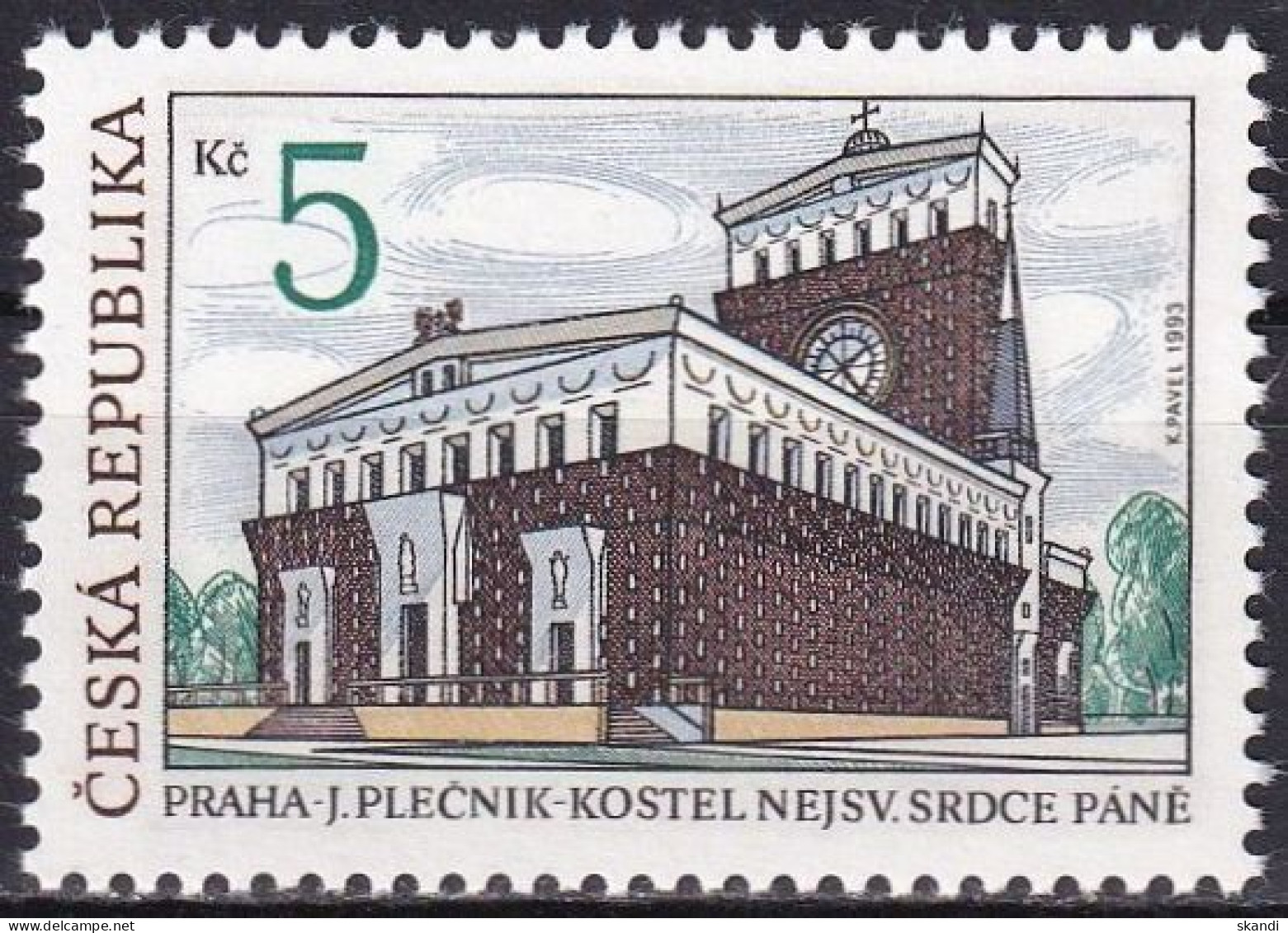 TSCHECHISCHE REPUBLIK 1993 Mi-Nr. 6 ** MNH - Unused Stamps