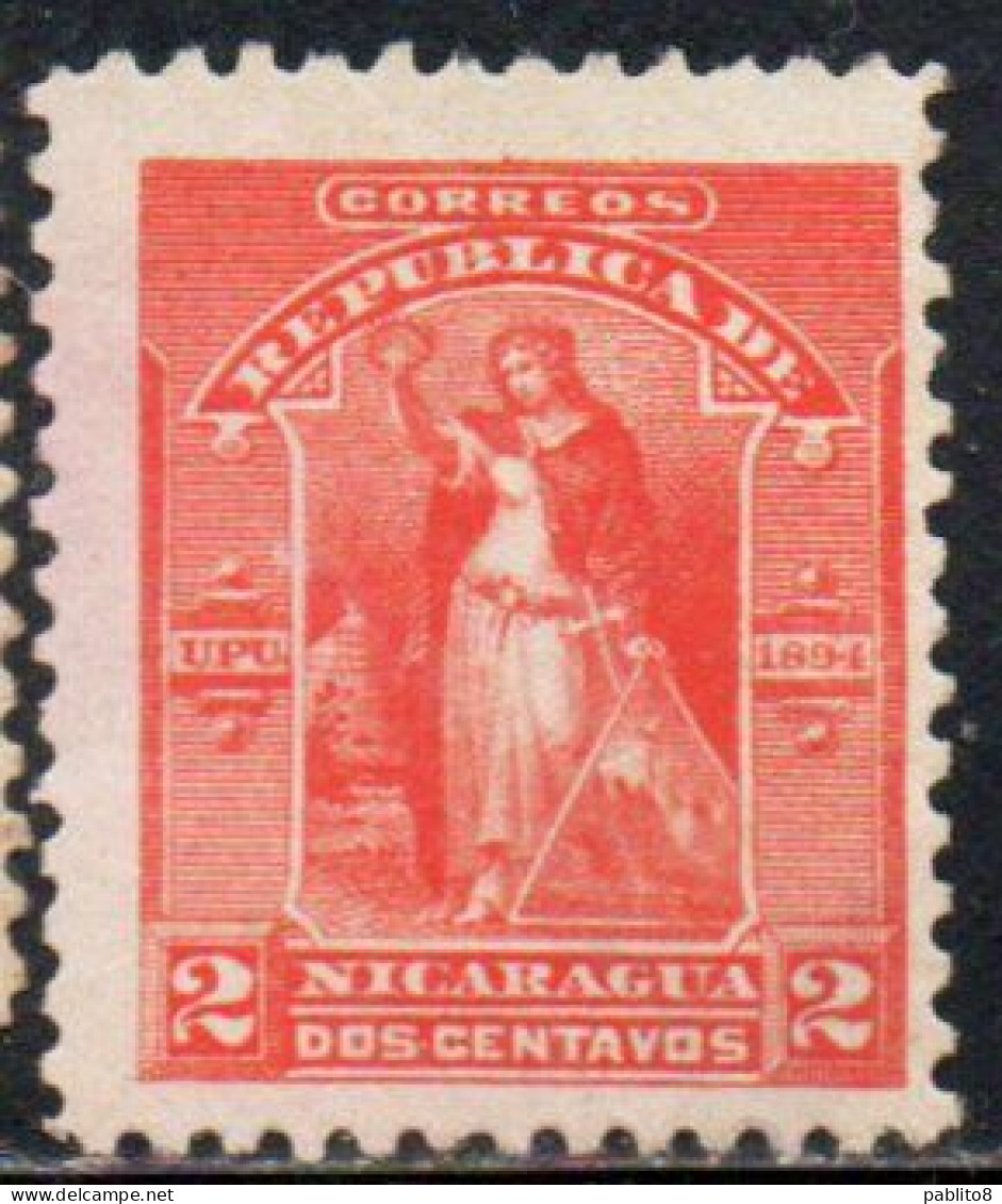 NICARAGUA 1894 VICTORY 2c  MH - Nicaragua