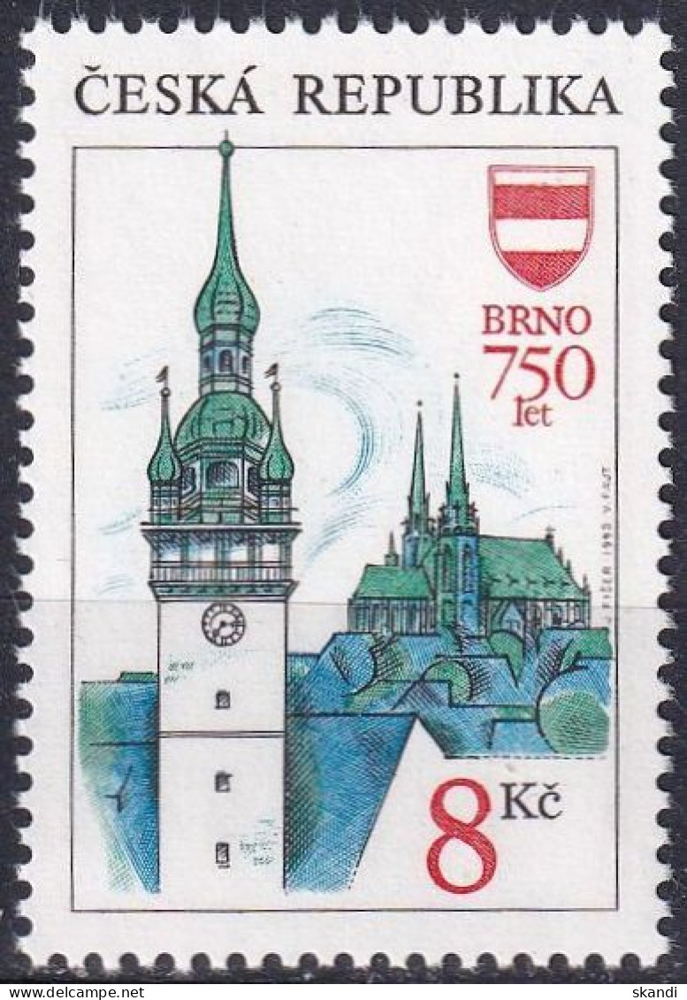 TSCHECHISCHE REPUBLIK 1993 Mi-Nr. 9 ** MNH - Ungebraucht