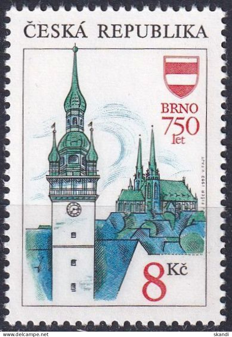 TSCHECHISCHE REPUBLIK 1993 Mi-Nr. 9 ** MNH - Unused Stamps