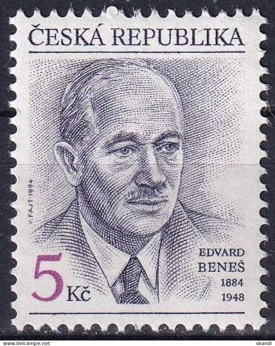 TSCHECHISCHE REPUBLIK 1994 Mi-Nr. 38 ** MNH - Unused Stamps