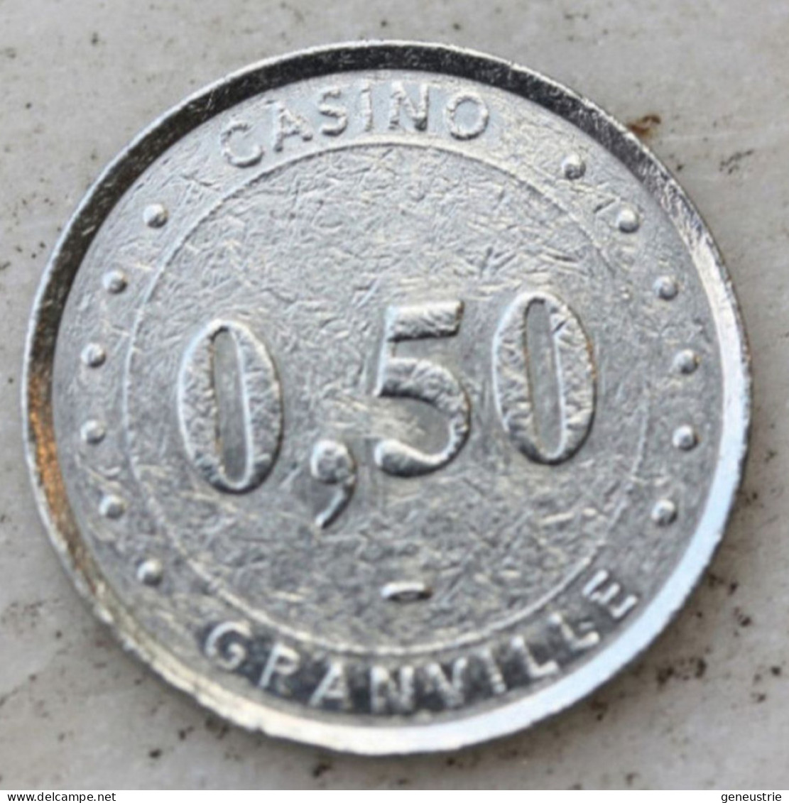 Jeton De 0.50 € Du Casino De Granville - Manche - Normandie - Euro - Casino Token - Casino