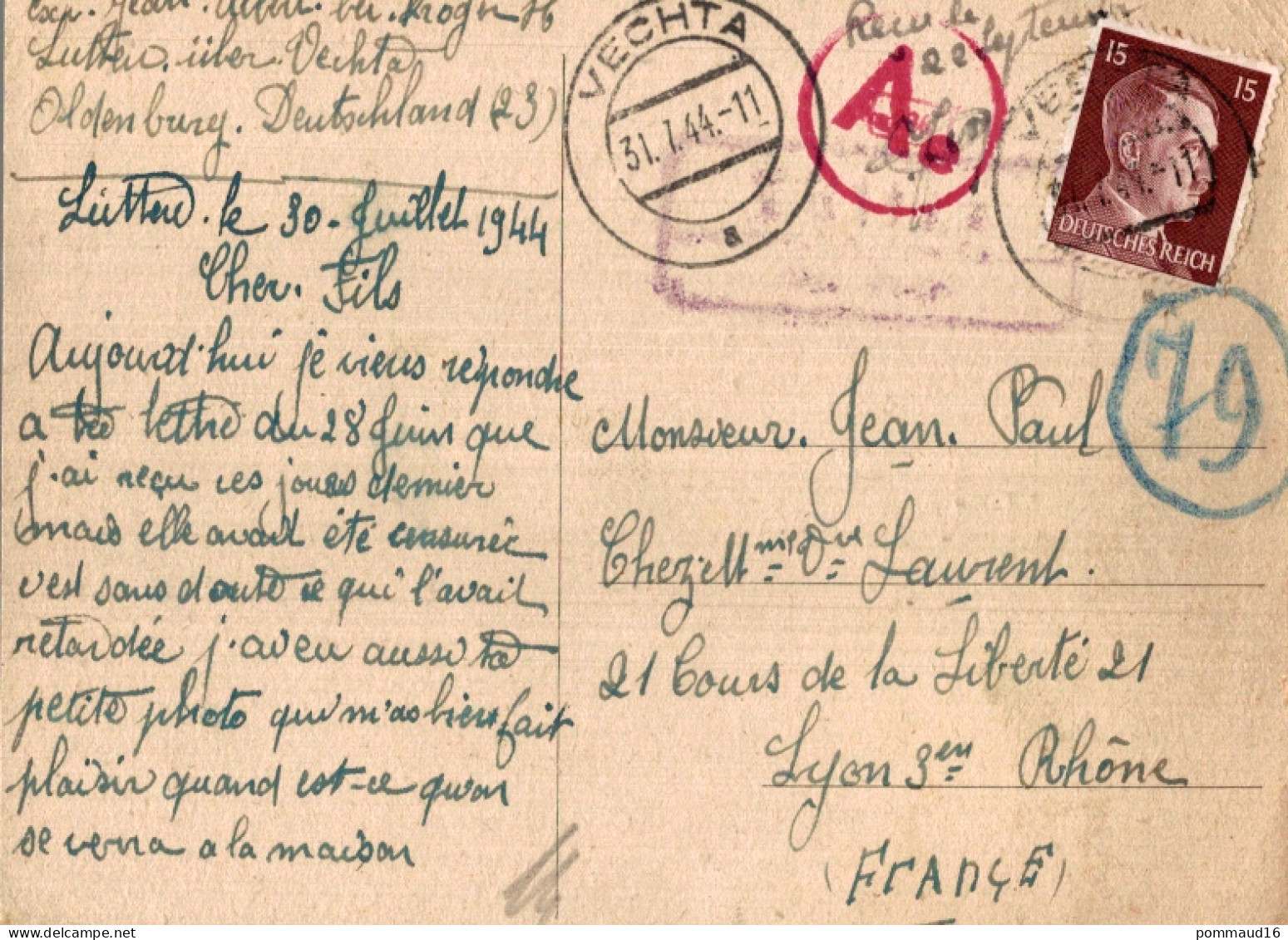 Timbre Avec Tampon Sur Carte Postale - Altri & Non Classificati