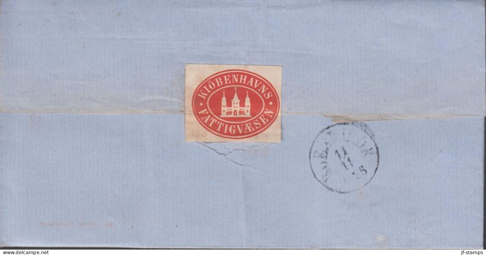 1866. DANMARK. KJØBENHAVN 10 11 + SLAGELSE 11 11  On Official Cover To Ousted Og Allersløv ? Sogneråd Pr. ... - JF439837 - ...-1851 Voorfilatelie