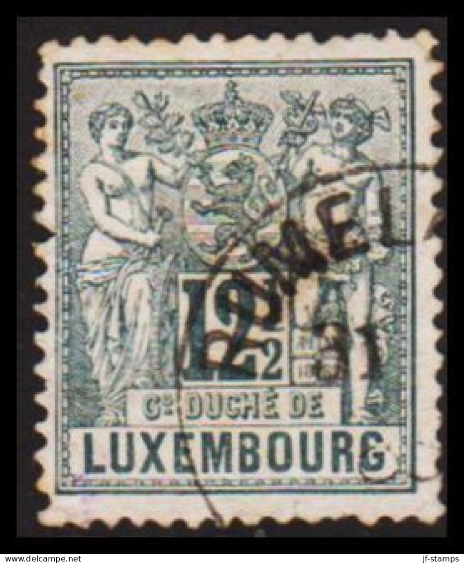 1882-1889. LUXEMBURG Algorie. 12½ C. Micro Tear. (Michel 50) - JF532624 - 1882 Allégorie