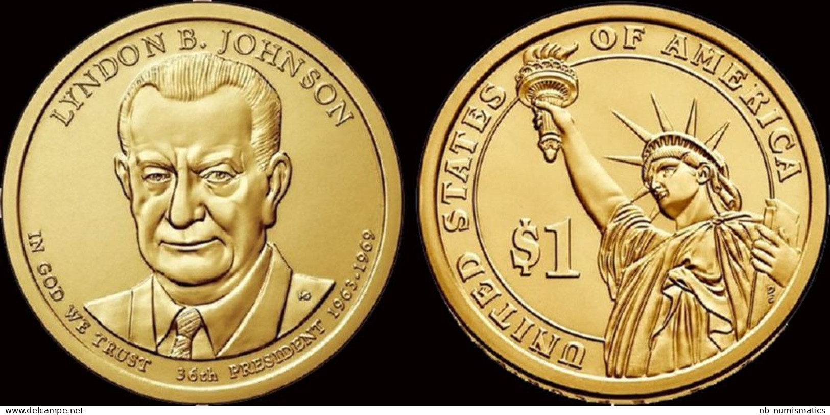 USA 1 Dollar 2015- Lyndon Johnson - 2007-…: Presidents