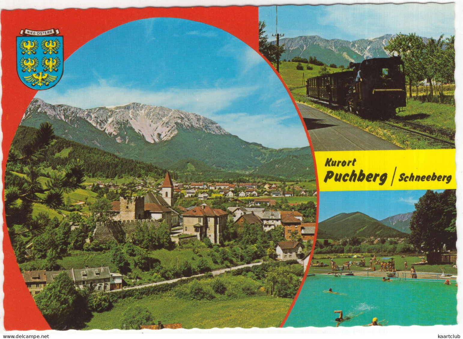 Kurort Puchberg / Schneeberg - (NÖ, Österreich/Austria) - Freibad, Dampflokomotive - Schneeberggebiet