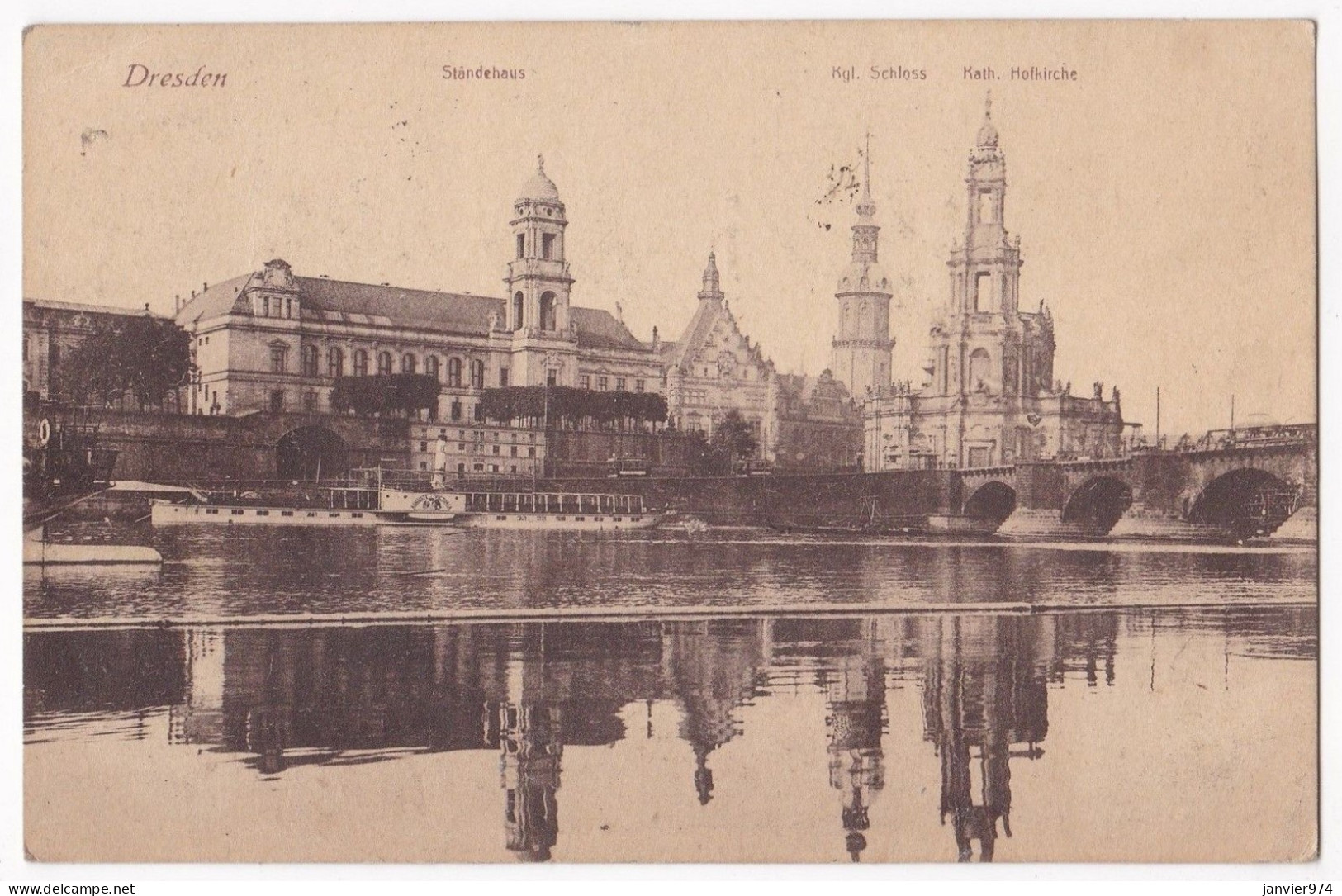 Dresden Ständehaus, Schloss Und Hofkirche 1921 Pour Saint Etienne France - Dresden