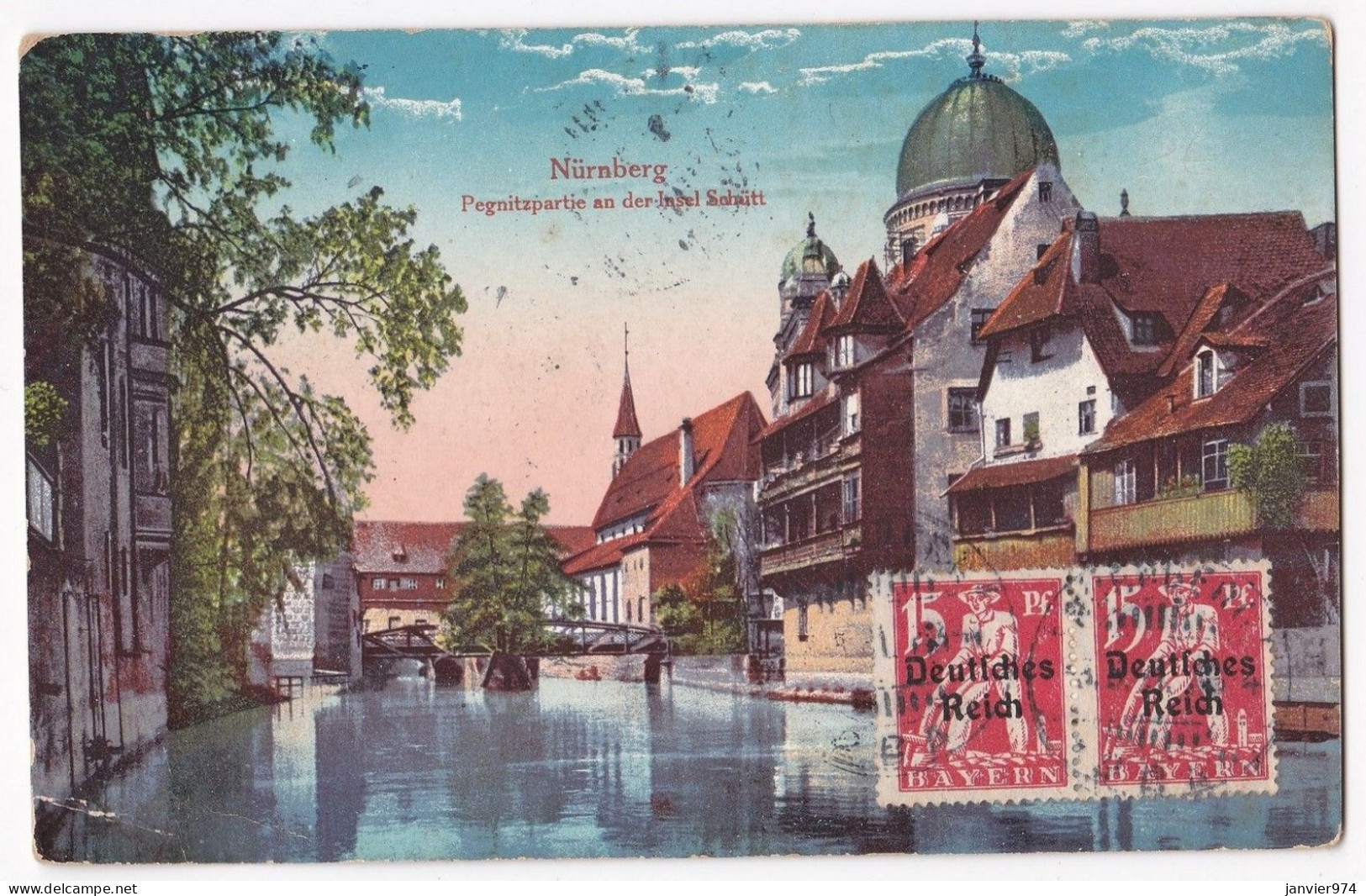 CPA 1921 Nürnberg , Pegnitzpartie An Der Insel Schütt Pour Troyes , Aube France - Nürnberg