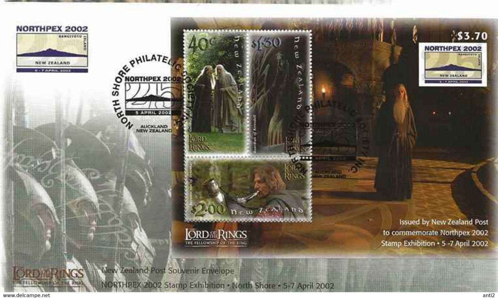 New Zealand 2002  NORTHPEX National Stamp Exhibition ’02 MiNr. 1955, 1958 And 1960 In Bloc 137 FDC - Cartas & Documentos