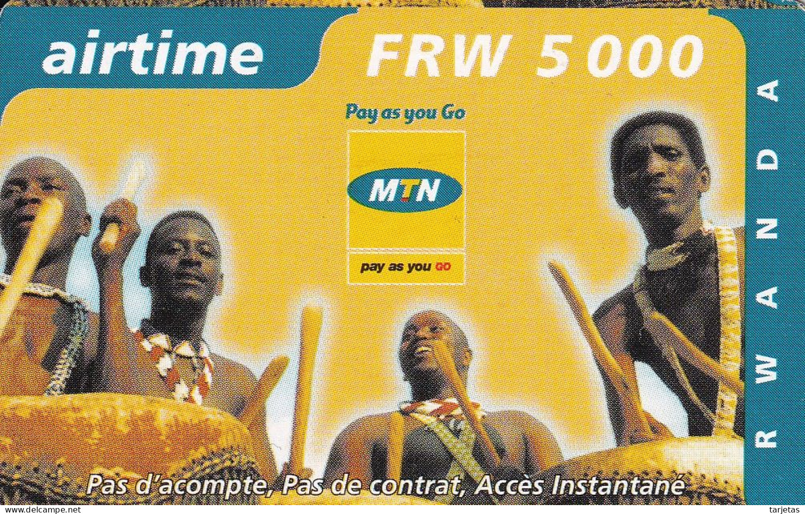 TARJETA DE RUANDA DE AIRTIME DE 5000 FRW CADUCIDAD 03-11-2004 (RWANDA) - Rwanda