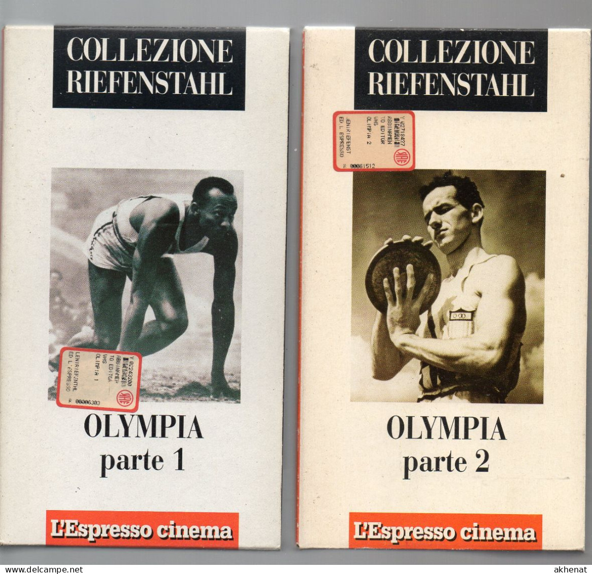 BIG - RIEFENSTAHL OLYMPIA , Ed. Espresso  :  VHS Usate Parte 1 E 2 OLIMPIADI 1936 - Geschichte