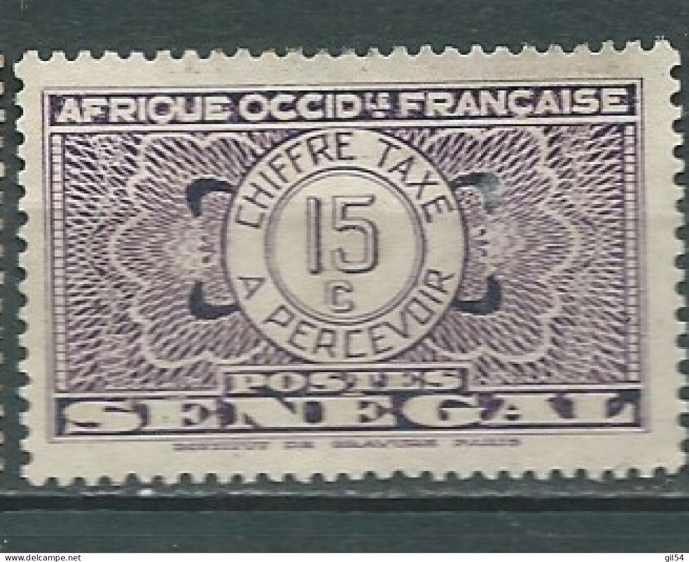 Sénégal - Taxe   - YVERT N° 24 Oblitéré -   Pal 11315 - Portomarken