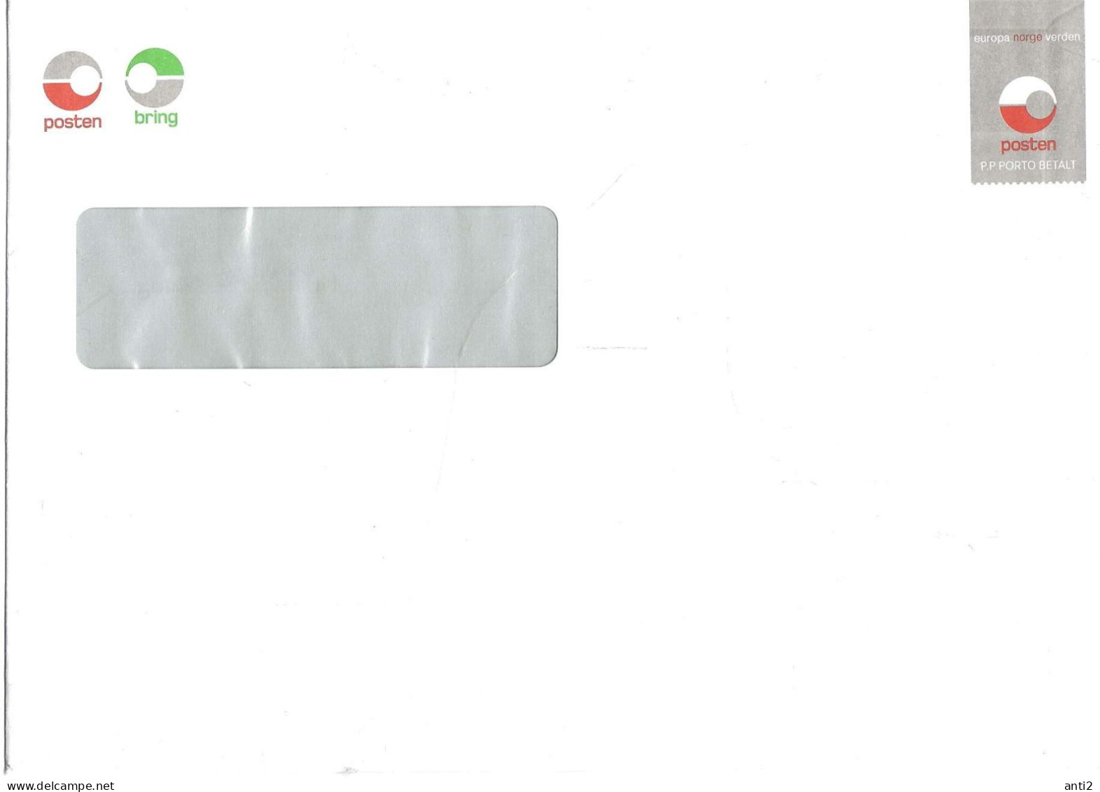 Norway Cover With Imprinted Stamp Posten   Postage Paid   - Posten Bring, B5 Size - Storia Postale