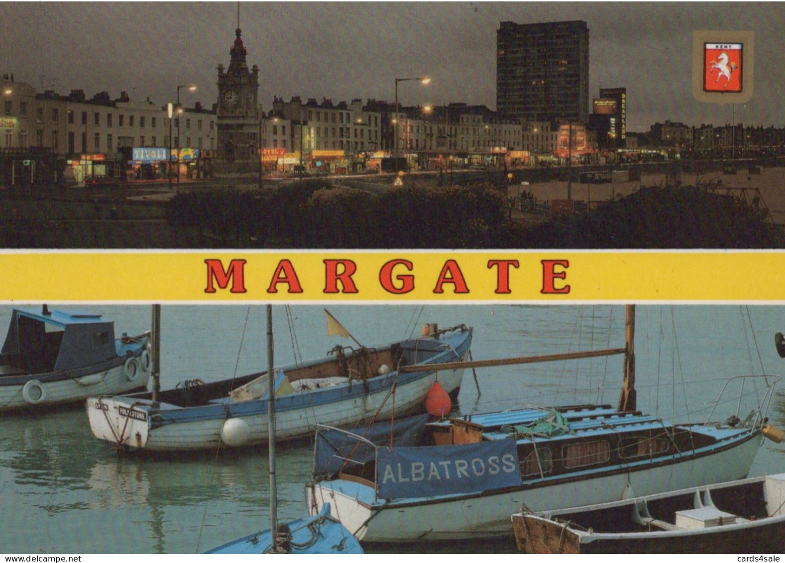 Margate The Clock Tower By Night The Harbour - Margate