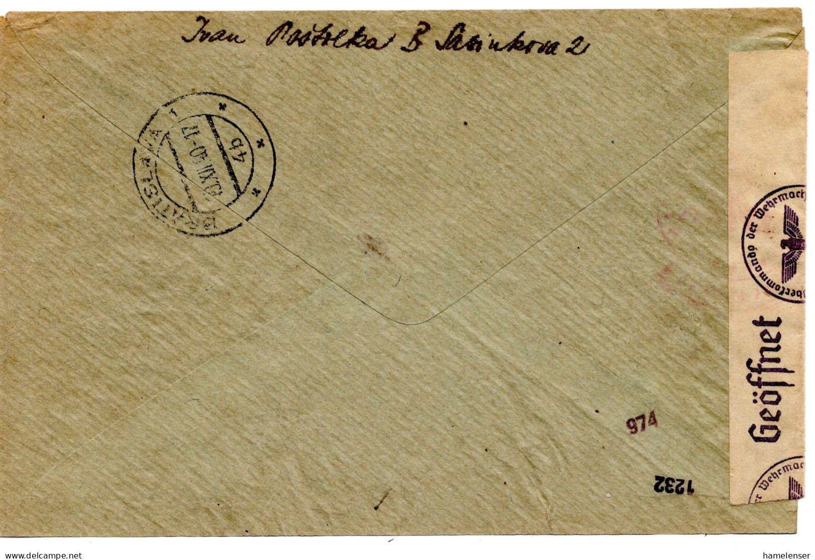 65649 - Slowakei - 1940 - 1Ks Luftpost MiF A LpBf BRATISLAVA -> Boehmen & Maehren, M Dt Zensur - Brieven En Documenten