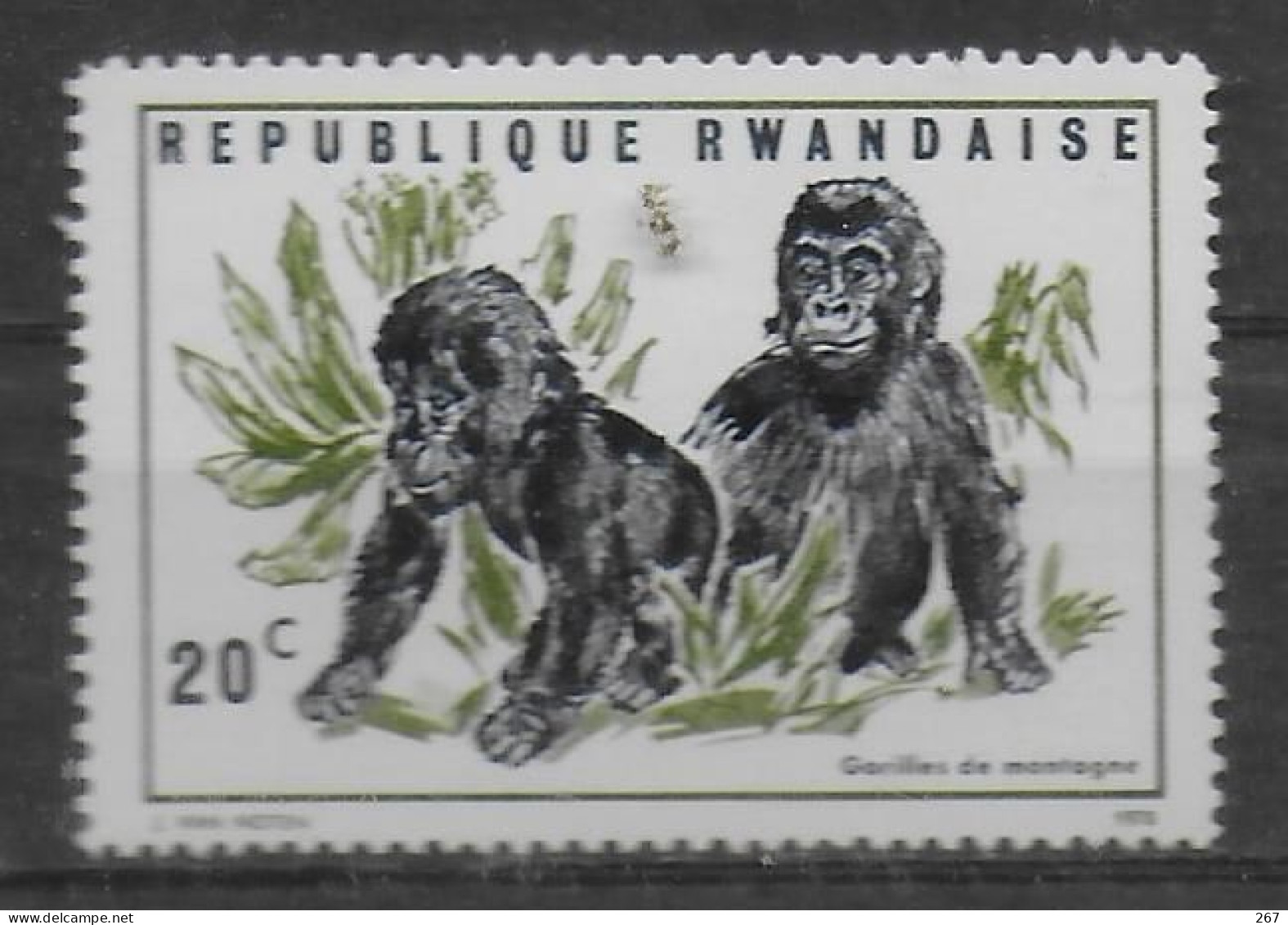 RWANDA    N° 370  * *   Gorilles - Gorilla