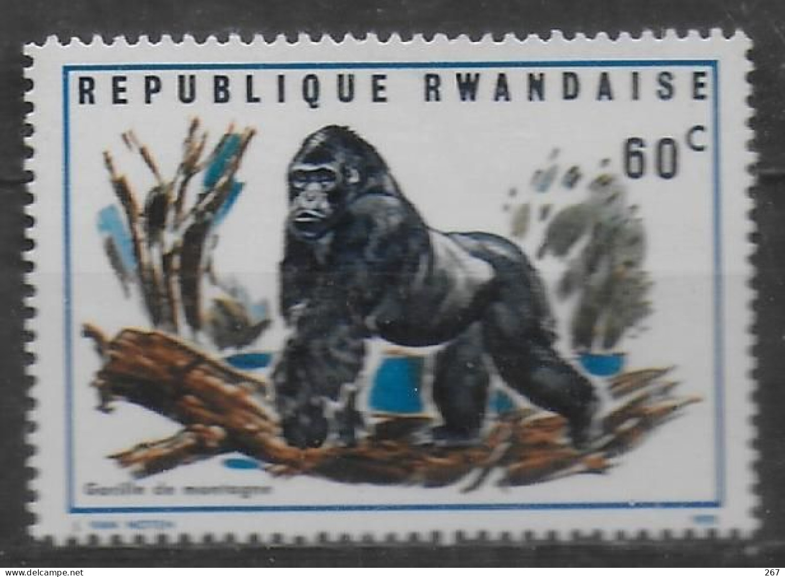 RWANDA    N° 372  * *   Gorilles - Gorillas