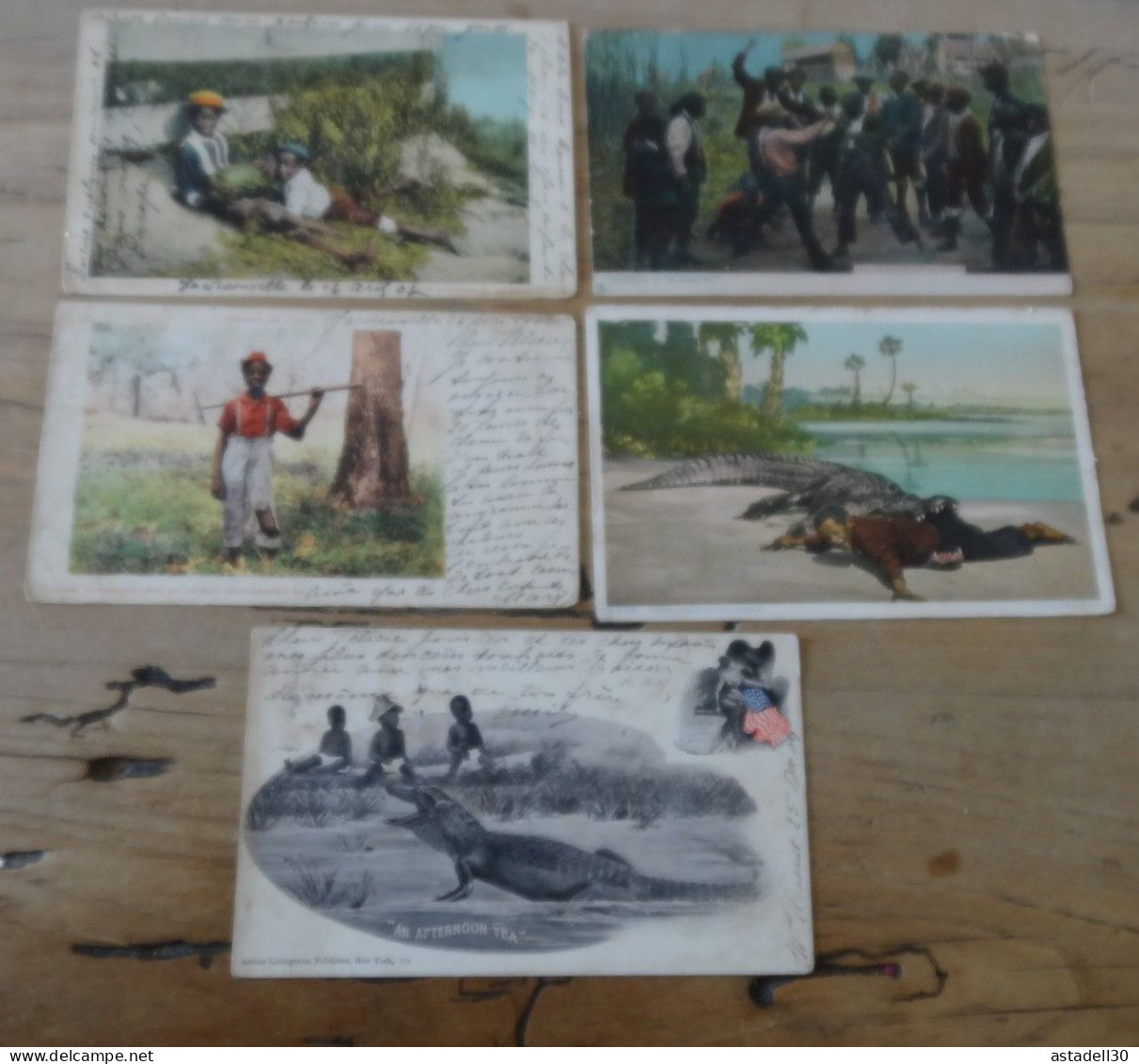 USA : Lot De 5 Cartes    ........... AF-13989 - Black Americana