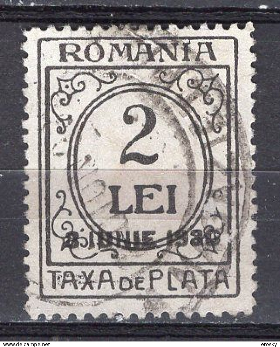 S2925 - ROMANIA ROUMANIE TAXE Yv N°83 - Postage Due