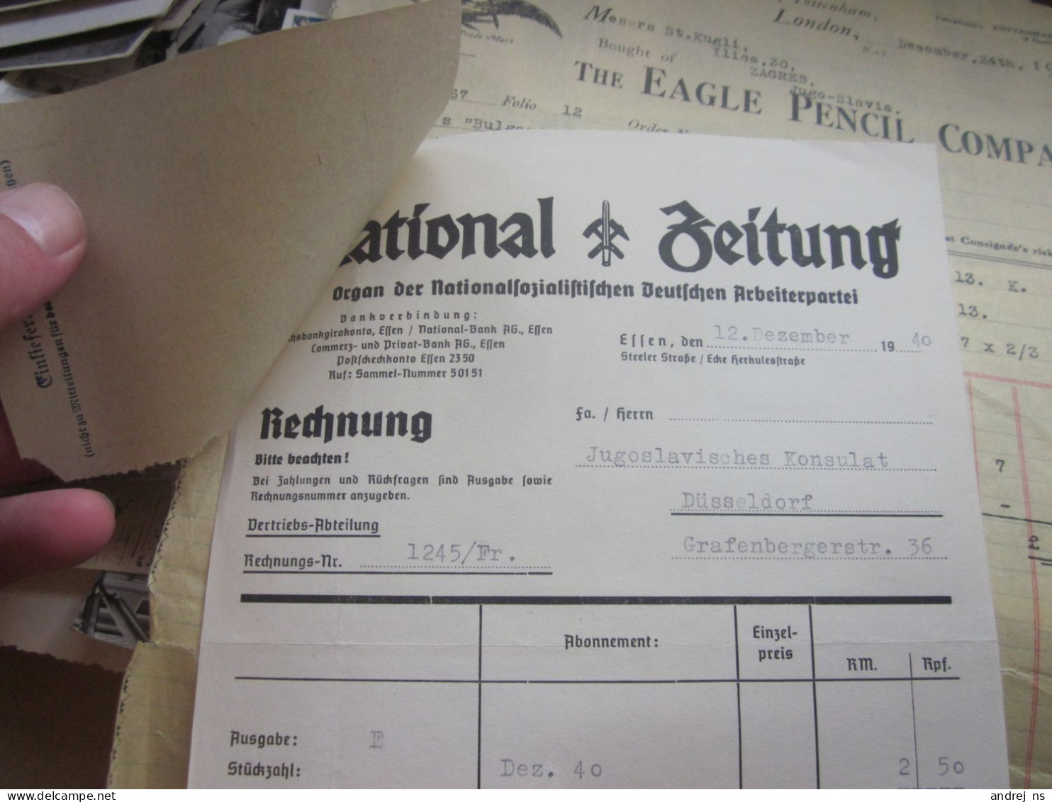 Essen National Zeitung 1940 Organ Der Nationalsozialistischen Deutschen Arbeiterpartei - 1900 – 1949