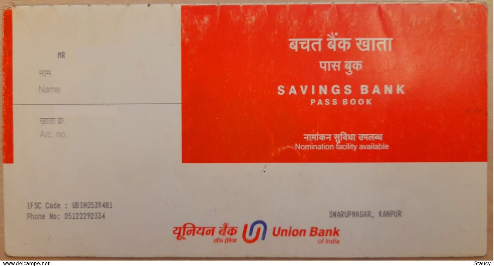 India Non-existing / CLOSED Bank - UNION BANK Of INDIA's "SAVINGS BANK - PASSBOOK" (COMPLETE) , As Per Scan - Bank & Versicherung