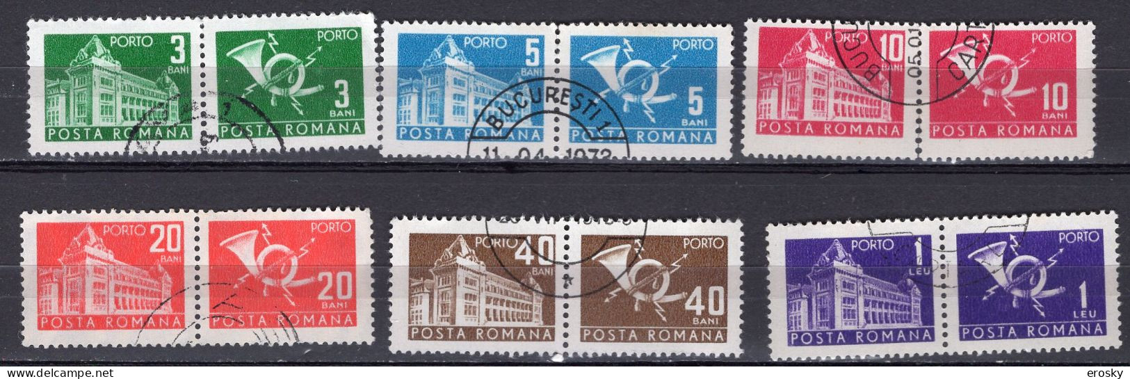 S2937 - ROMANIA ROUMANIE TAXE Yv N°127/32 - Strafport