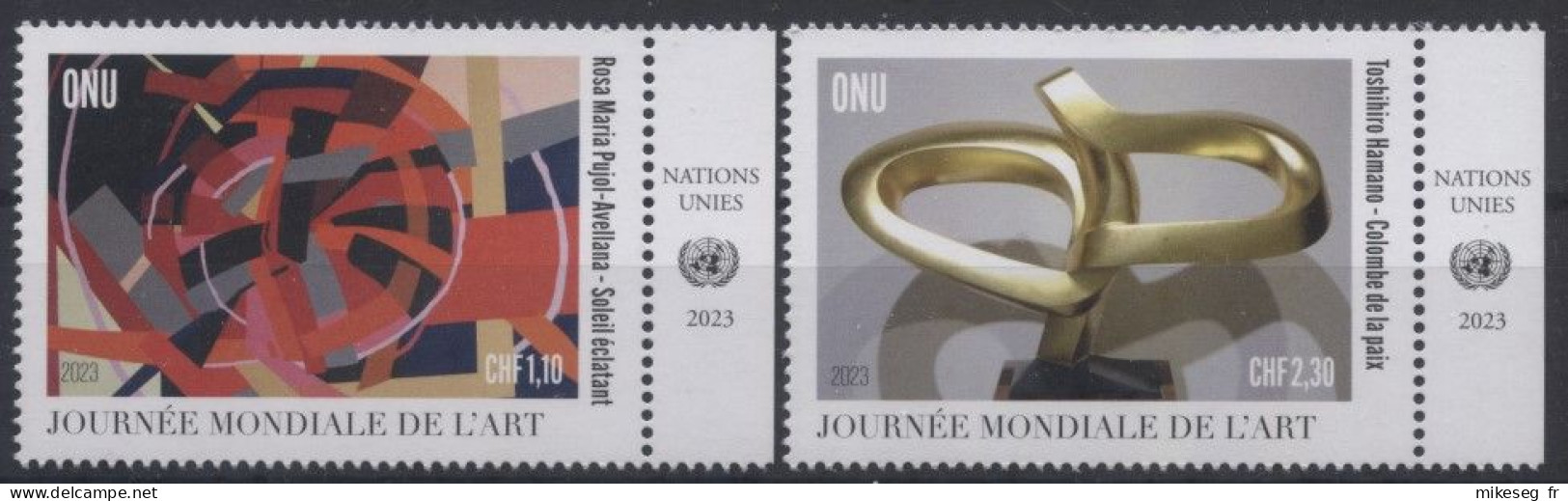 ONU Genève 2023 - Unesco - World Art Day - Journée Mondiale De L'art - Weltkunsttag ** (marge ONU) - Nuevos