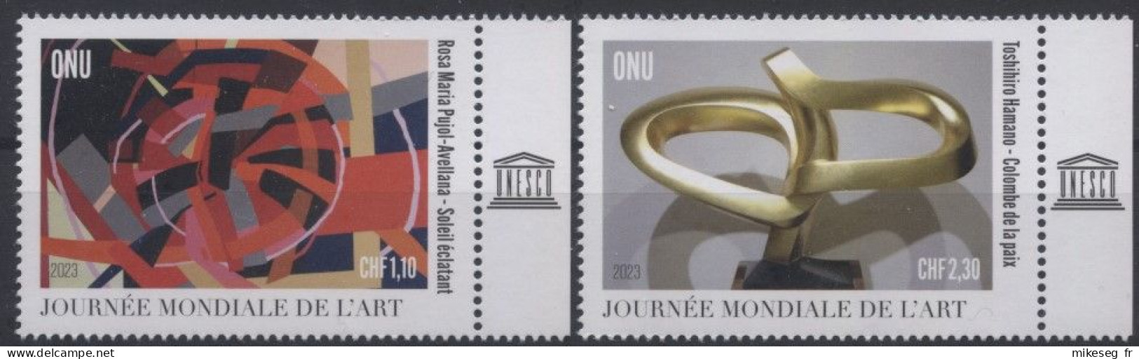 ONU Genève 2023 - Unesco - World Art Day - Journée Mondiale De L'art - Weltkunsttag ** (marge Unesco) - Unused Stamps