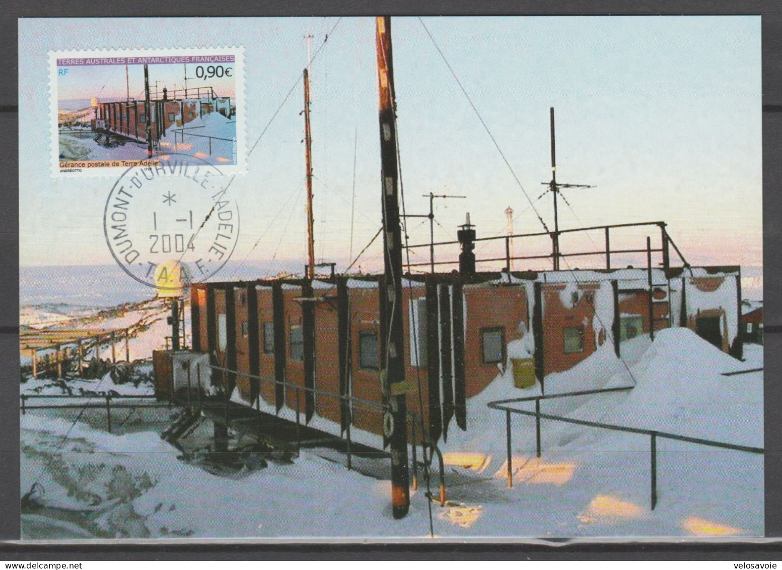 TAAF N° 395/398 GERANCES POSTALES SUR 4 CARTES MAXIMUM - FDC