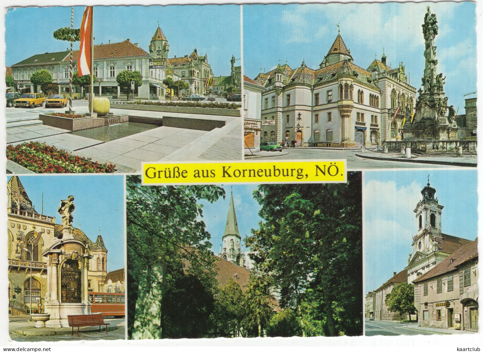 Korneuburg - Hauptplatz, Rathaus, Rattenfänger, Pfarrkirche, Klosterkirche - (NÖ, Österreich/Austria) - Korneuburg